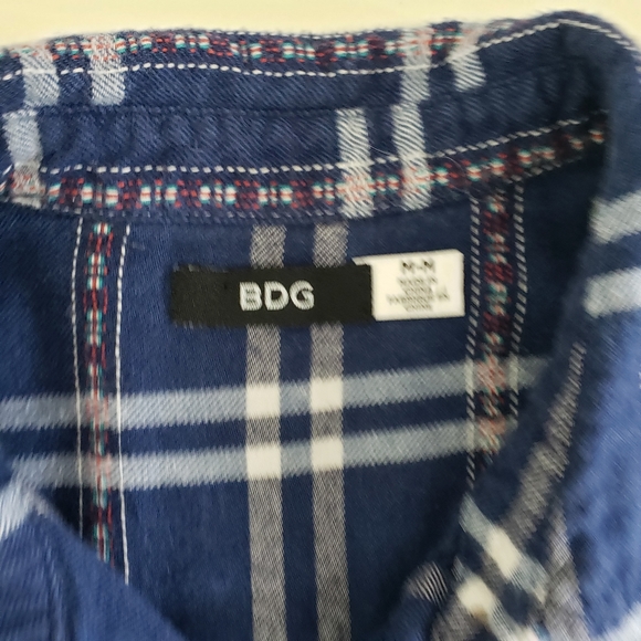 UO- BDG Farmer Plaid Obie Flannel Shirt Sz.M - Picture 7 of 8